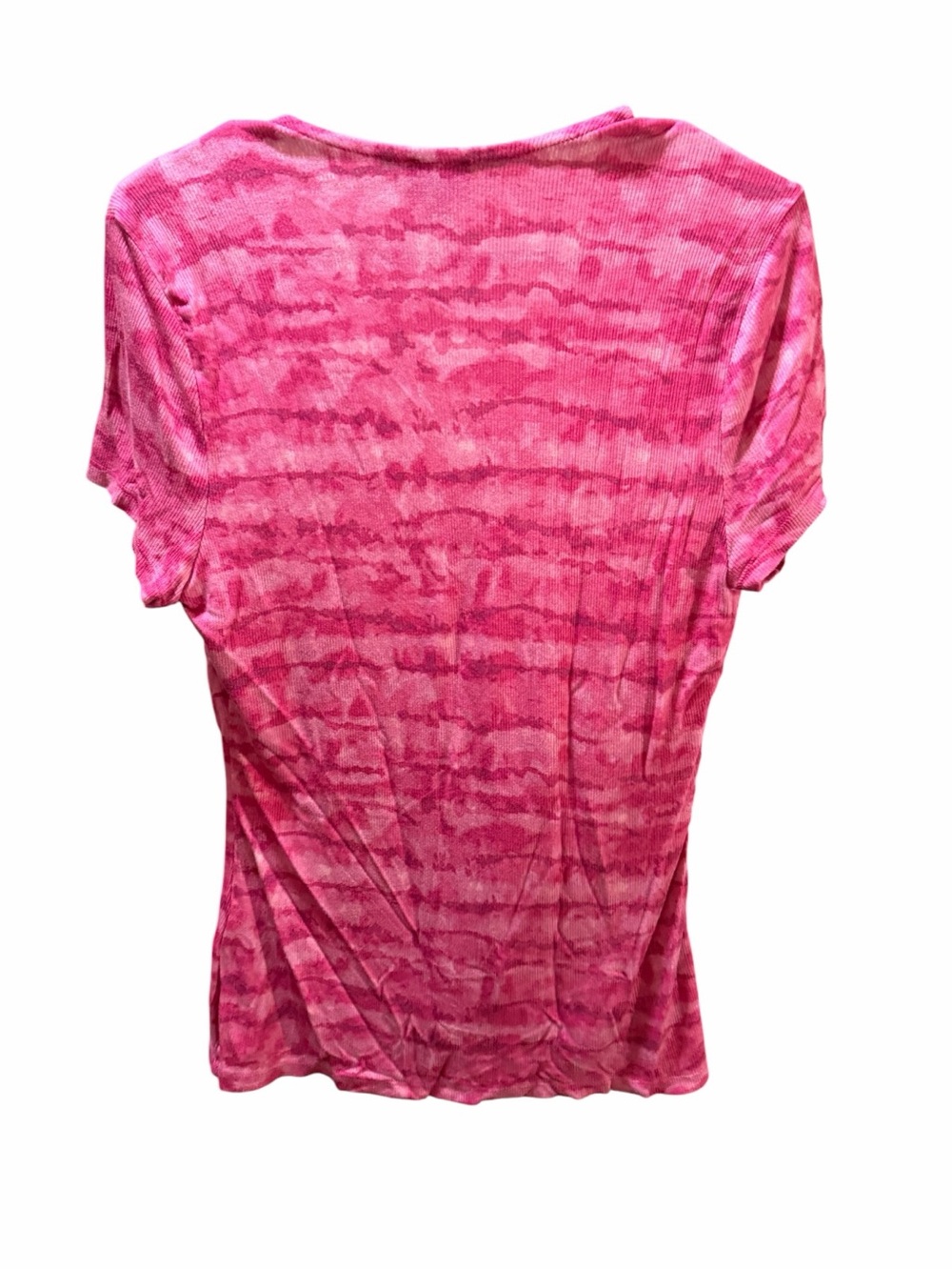INC International Concepts Pink V-Neck Short Sleeve Tie-Dye Tee - Picture 6 of 6